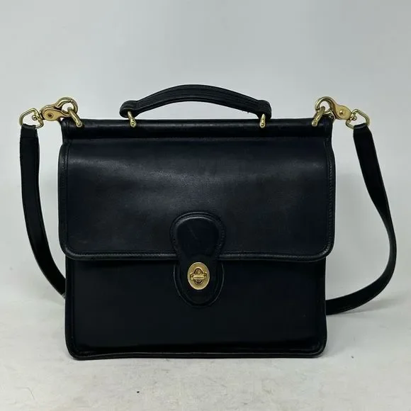 Coach Black Crossbody Bag with Structured Design - Picture 1 of 11